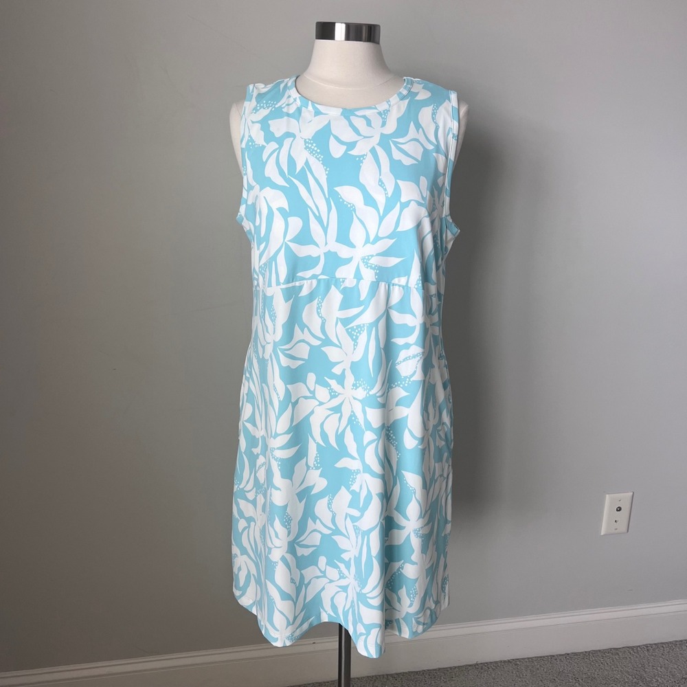 Columbia PFG Freezer Tank Dress Floral Sleeveless Pockets Womens XXL FL9895 - Picture 4 of 11